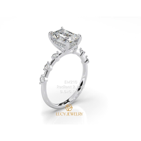 EM216 - Nhẫn cầu hôn, radiant cut, 2.15 carat - Lucy Jewelry