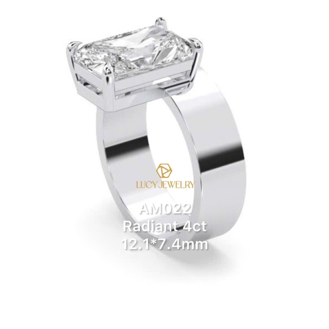 AM022 - Nhẫn nam, radiant cut, 4.0 carat - Lucy Jewelry