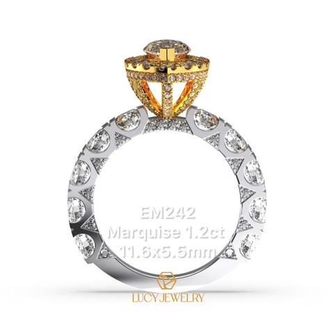 EM242 - Nhẫn cầu hôn, marquise cut, 1.2 carat - Lucy Jewelry