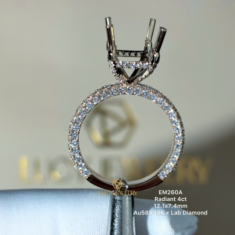 EM260A - Nhẫn cầu hôn, radiant cut, 4.0 carat - Lucy Jewelry