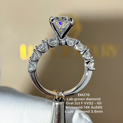 EM276 - Nhẫn cầu hôn, oval cut, 2.0 carat - Lucy Jewelry
