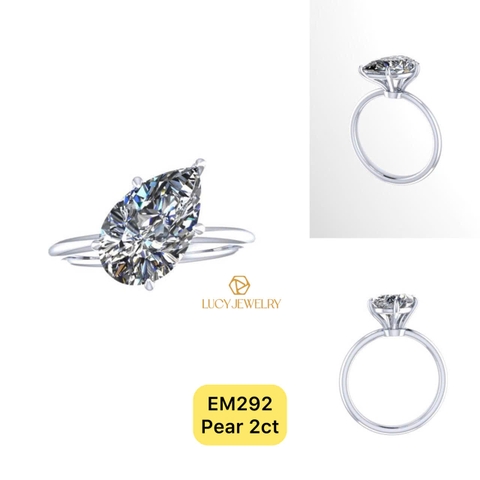 EM292 - Nhẫn cầu hôn, pear cut, 2.01 carat - Lucy Jewelry