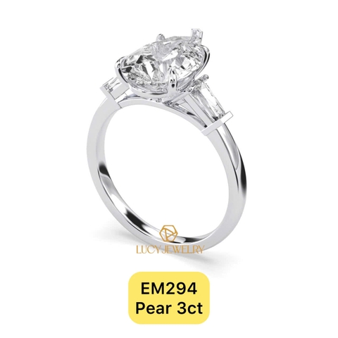 EM294 - Nhẫn cầu hôn, pear cut, 3.01 carat - Lucy Jewelry