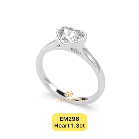 EM296 - Nhẫn cầu hôn, heart cut, 1.3 carat - Lucy Jewelry