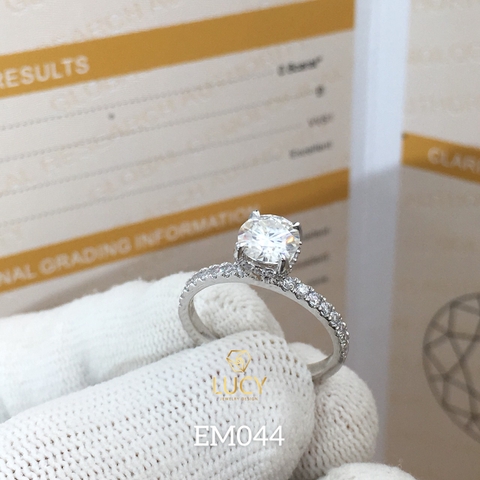 EM044 Nhẫn nữ vàng, nhẫn ổ 6mm, nhẫn nữ thiết kế, nhẫn cầu hôn, nhẫn đính hôn - Lucy Jewelry