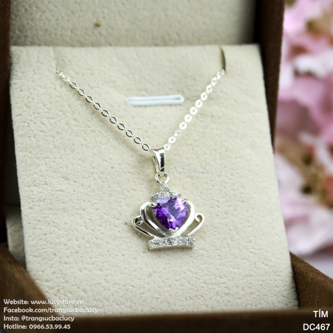 Dây chuyền vương miện bạc Lucy - DC467