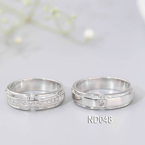 Nhẫn đôi nhẫn cặp bạc Lucy - ND048