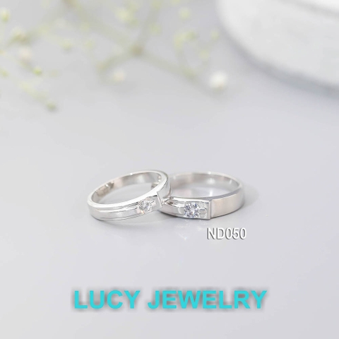 Nhẫn đôi nhẫn cặp bạc Lucy  - ND050