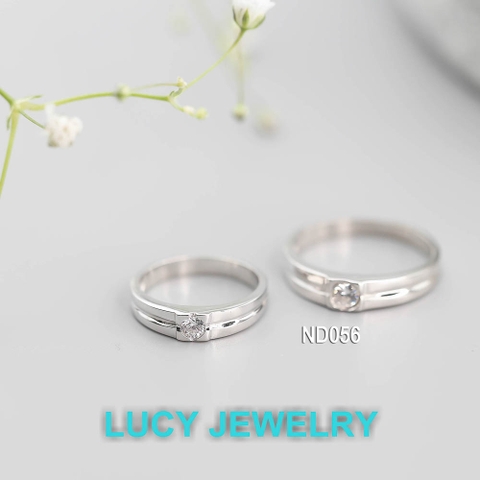 Nhẫn đôi nhẫn cặp bạc Lucy - ND056