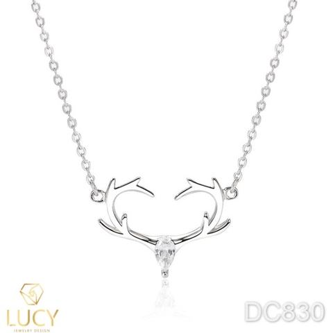 DC830 DÂY CHUYỀN TUẦN LỘC, BẠC Ý 925, XI VÀNG TRẮNG