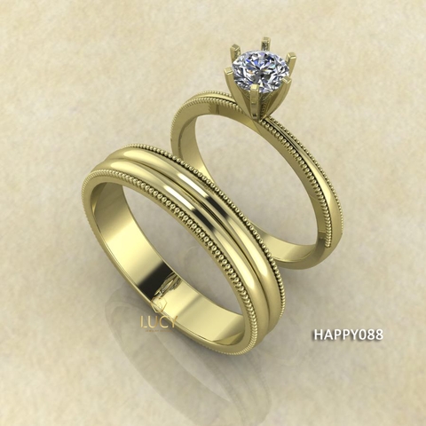 HAPPY088 Nhẫn cưới thiết kế - Lucy Jewelry