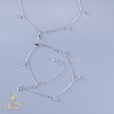 LC150 LẮC CHÂN DẢI BI BẠC LUCY BẠC 925