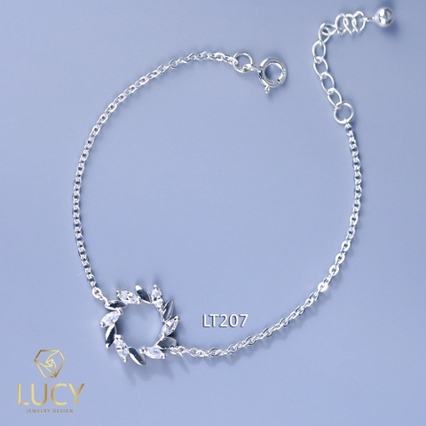 LT207 LẮC TAY VÒNG NGUYỆT QUẾ VÒNG TRÒN BẠC LUCY BẠC 925