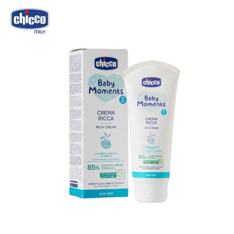 Kem dưỡng ẩm chứa Omega và Vitamin E Chicco 0M+ 100ml- Ý