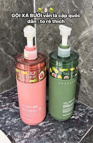 Bộ dầu gội xả bưởi Grapefruit Valert Plus – 850ml x 2 chai (Gội + Xả)
