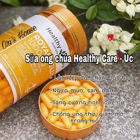 Sữa ong chúa Healthy care Royal jelly 1000mg 365v - úc