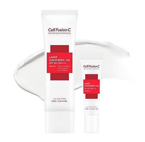 sale date t 9/24 Kem chống nắng Cell Fushion C SPF 50+ PA da thường 50ml (màu đỏ) - Hàn