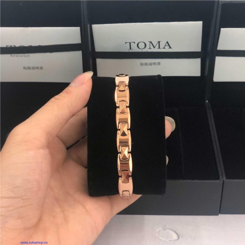 Vòng tay huyết áp Toma nữ 3F vàng hồng- Nhật