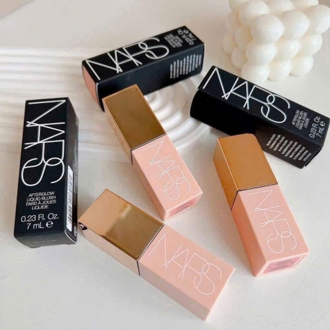 Má hồng kem NARS Afterglow Liquid Blush Secret Love tone hồng đào fullbox 7ml - Pháp