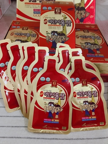 Hồng sâm hươu cao cổ Gold Kids set 3 hộp 10 gói- Hàn