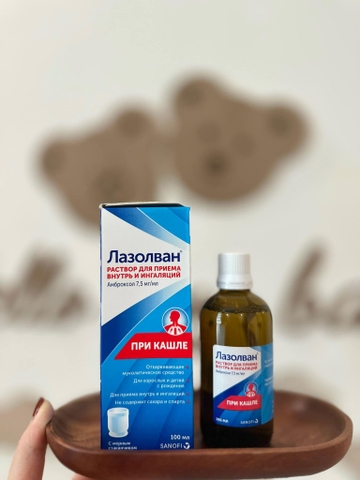 Siro ho và tan đờm Lazolvan 100ml mẫu mới) - Nga