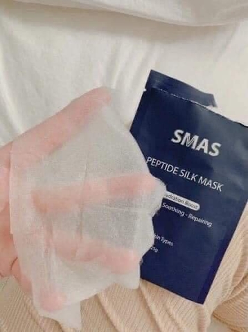 Mặt nạ phục hồi da , cấp ẩm SMAS Peptide Silk Mask - Hàn