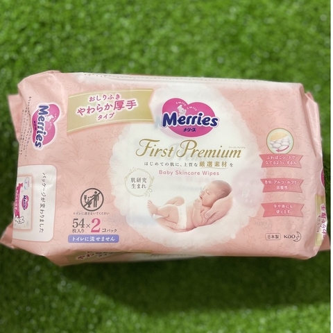Set 2 bịch giấy ướt Merries 54 tờx2 - Nhật