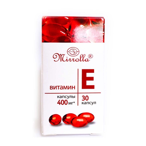 Viên uống bổ sung Vitamin E đỏ Mirrolla 30v mẫu mới- Nga