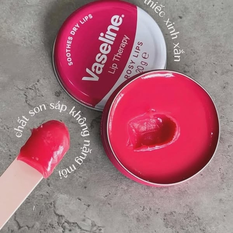 Son dưỡng môi Vaseline Lip Therapy Rosy Lips hương hoa hồng 20g (hộp thiếc hồng)- Anh