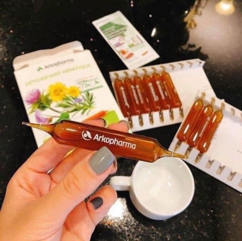Nước uống thải độc gan Arkopharma Detoxifiant Hepatique Bio 30 ống- Pháp