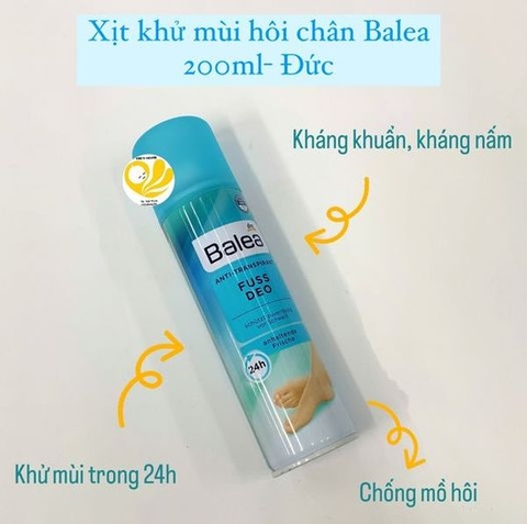 Xịt khử mùi hôi chân Balea 200ml- Đức