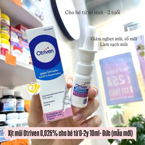 Xịt mũi Otriven 0,025% cho bé từ 0-2y 10ml- Đức