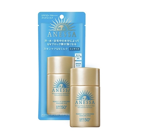 Sữa chống nắng Anessa Perfect UV Sunscreen Skincare Milk Spf50 20ml- Nhật