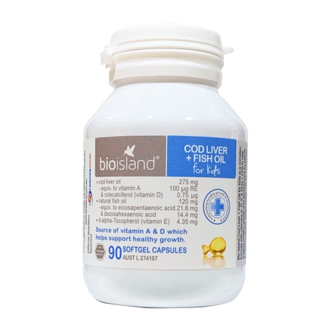 Dầu gan cá tuyết Bio Island 90v ( mẫu mới) - Úc