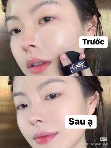 Cushion Yves Saint Laurent YSL Glow Pact Limited Tone B10 Trắng Sáng ( Vỏ Da Hồng) 12g- Pháp