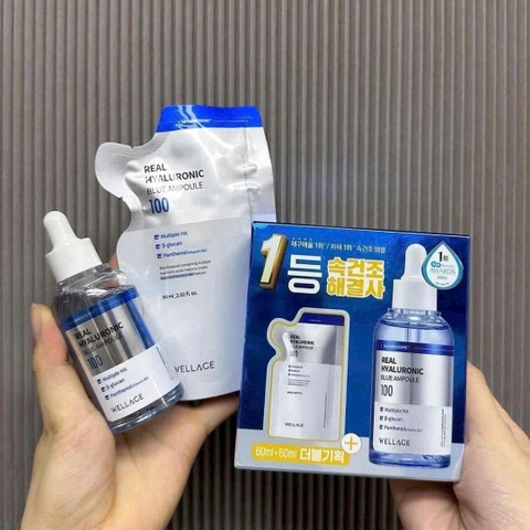 SERUM WELLAGE REAL CICA CALMING 60ML TẶNG 1 TÚI REFILL 60ML THAY THẾ- HÀN