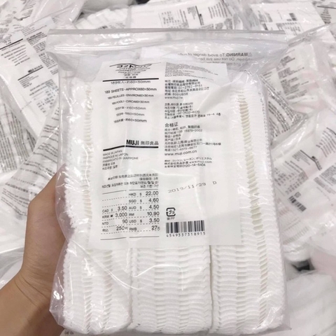 Bông tẩy trang Muji 189m- Nhật