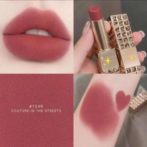Son Valentino Spike Buttery Matte Lip Color 134R Couture In The Streets - Màu Hồng Đất