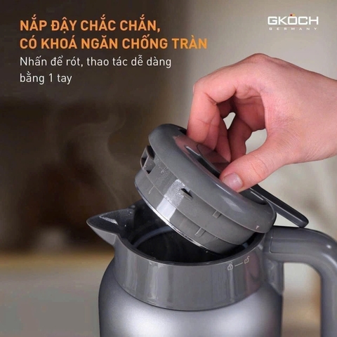 ẤM ĐUN GIỮ NHIỆT GKOCH 2IN1 1,5LÍT- CÔNG NGHỆ ĐỨC