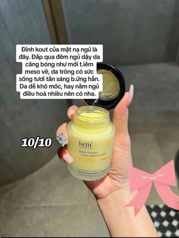 Mặt Nạ Ngủ Dưỡng Sáng Da Belif Super Knight Multi Vitamin Mask 75ml- Hàn