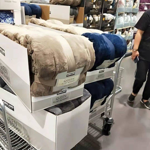 Chăn lông cừu cao cấp KirkLand Plush Blanket Queen size 248cmx233cm