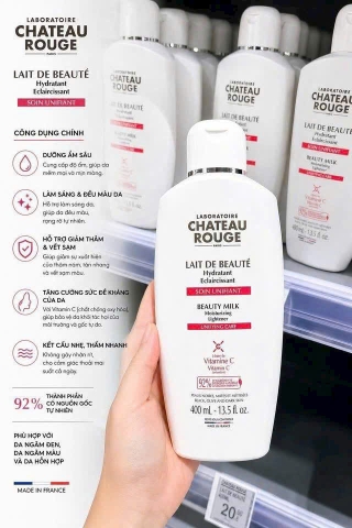 Sữa dưỡng thể kích trắng Chateau Rouge Paris Lait De Beauté