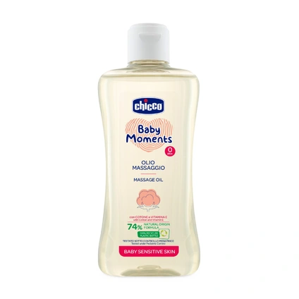 Dầu massage Chicco chiết xuất hạt bông 0M+ 200ml- Ý