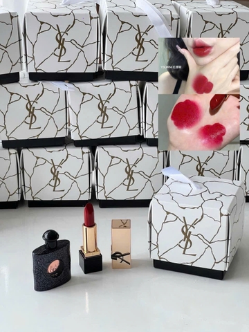 Set nước hoa YSL Black Opium mini 7.5ml + son YSL Rouge Muse mini 1.5g