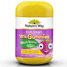 Kẹo dẻo Gummies Vitamin+rau củ Nature’s Way Kids Mart 60v- Úc