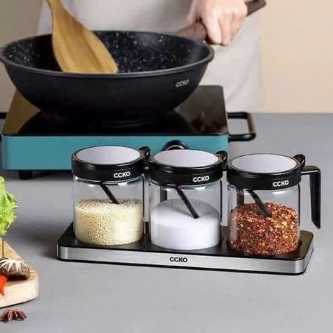 SET HŨ GIA VỊ THỦY TINH CCKO