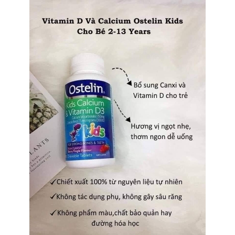 Ostelin Vitamin D & Calcium cho bé 2Y+ - Úc