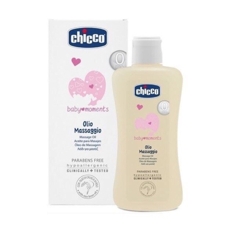 Dầu mát xa chiết xuất cám gạo Chicco 200ml - Ý