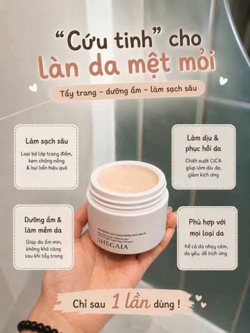 Sáp tẩy trang sạch sâu, siêu lành tính Shegaia