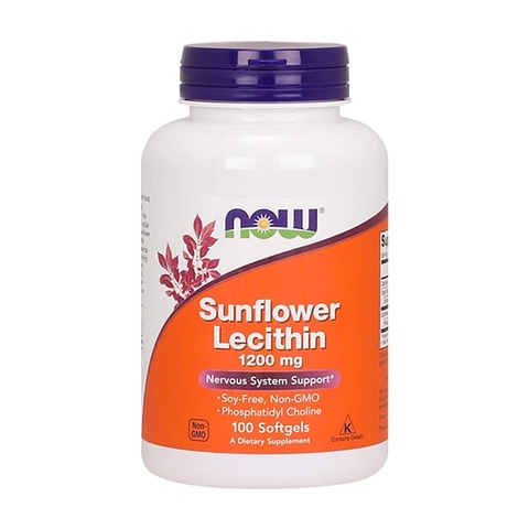 Viên uống thông tắc tia Sữa Now Foods Sunflower Lecithin 100v - Mỹ